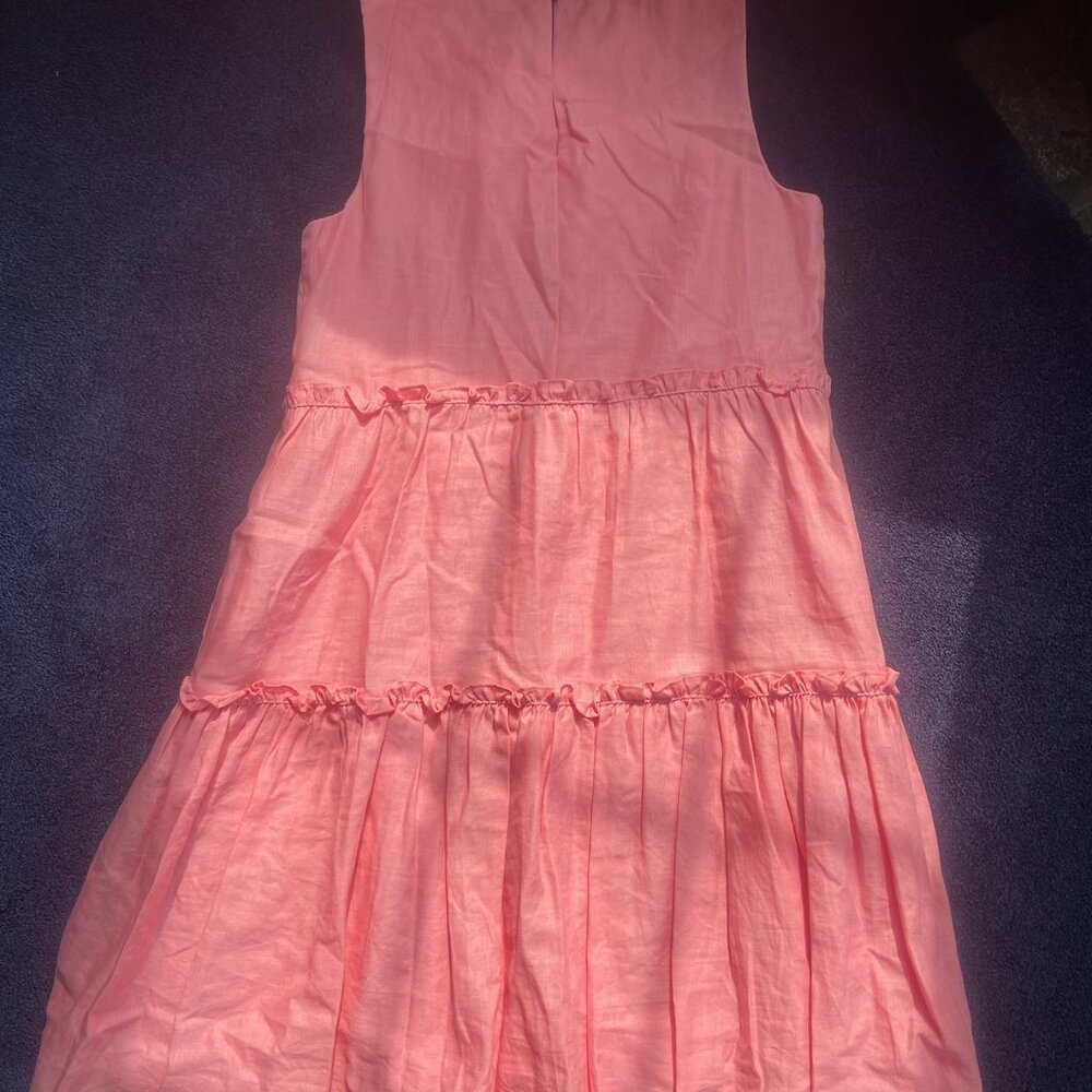 Like New Vince Camuto Highneck Tiered Shift Dress in Pink Sz 8 - Picture 10 of 11